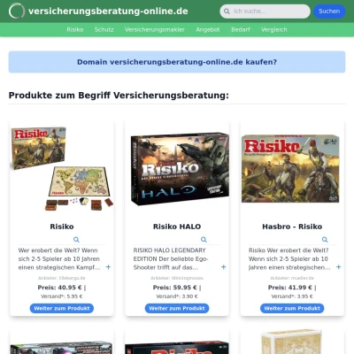 Screenshot versicherungsberatung-online.de