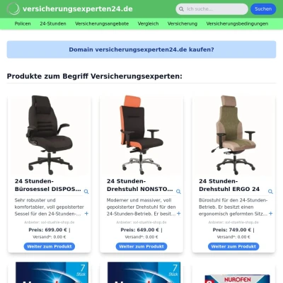 Screenshot versicherungsexperten24.de