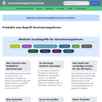 Screenshot versicherungsforum24.de