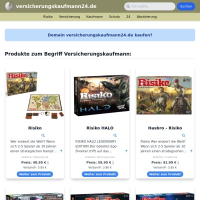 Screenshot versicherungskaufmann24.de