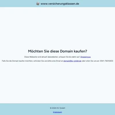 Screenshot versicherungsklassen.de