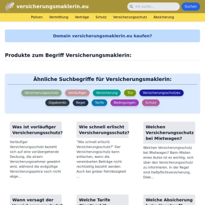 Screenshot versicherungsmaklerin.eu