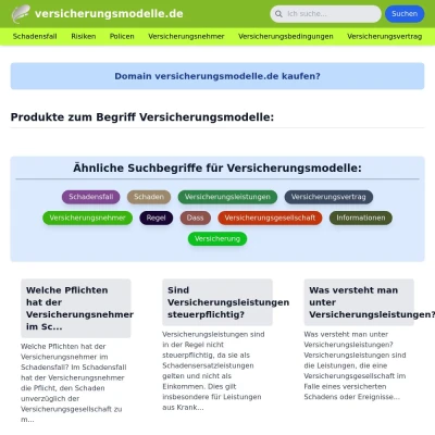 Screenshot versicherungsmodelle.de