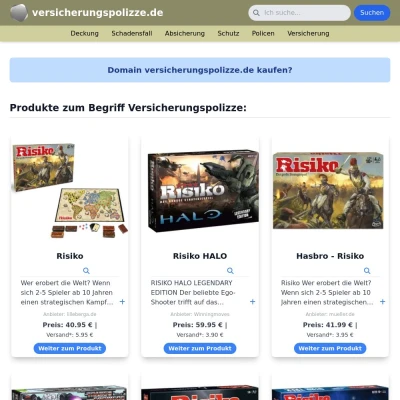 Screenshot versicherungspolizze.de