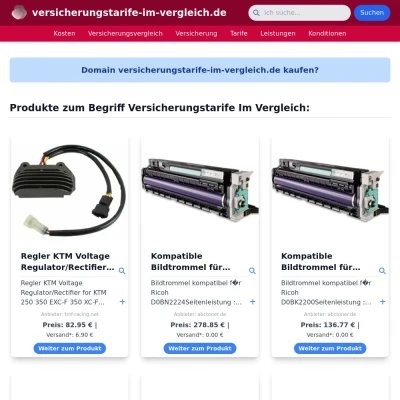 Screenshot versicherungstarife-im-vergleich.de