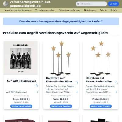 Screenshot versicherungsverein-auf-gegenseitigkeit.de