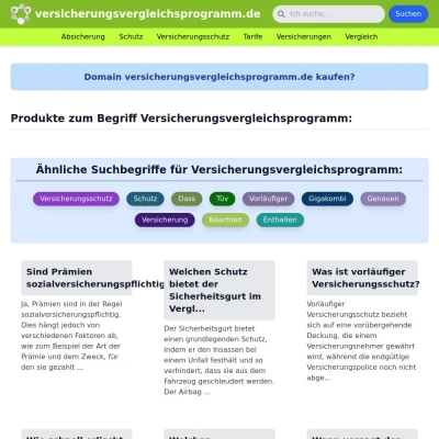 Screenshot versicherungsvergleichsprogramm.de