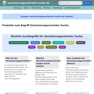 Screenshot versicherungsvertreter-suche.de