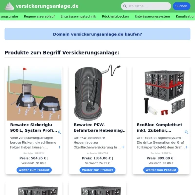 Screenshot versickerungsanlage.de