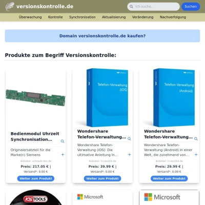 Screenshot versionskontrolle.de