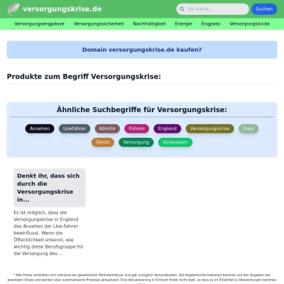 Screenshot versorgungskrise.de