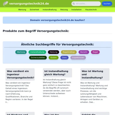 Screenshot versorgungstechnik24.de