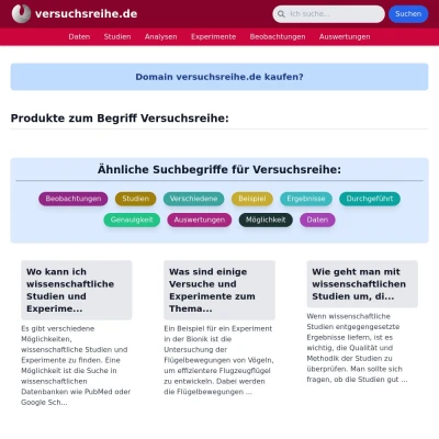 Screenshot versuchsreihe.de