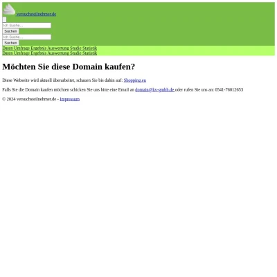 Screenshot versuchsteilnehmer.de