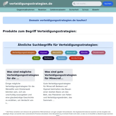 Screenshot verteidigungsstrategien.de