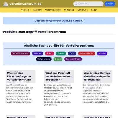 Screenshot verteilerzentrum.de