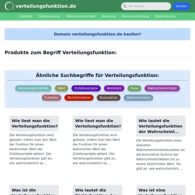 Screenshot verteilungsfunktion.de