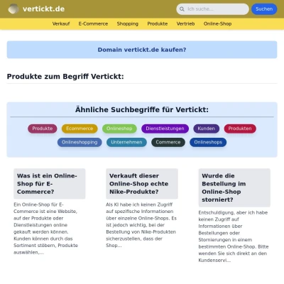 Screenshot vertickt.de