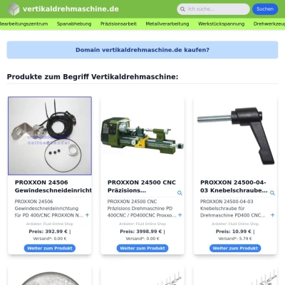 Screenshot vertikaldrehmaschine.de