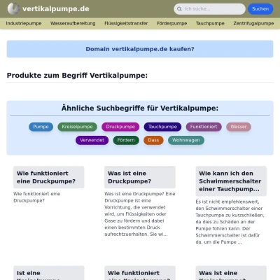 Screenshot vertikalpumpe.de