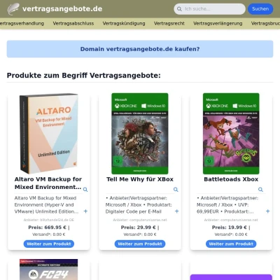 Screenshot vertragsangebote.de