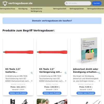 Screenshot vertragsdauer.de