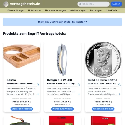 Screenshot vertragshotels.de