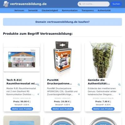 Screenshot vertrauensbildung.de