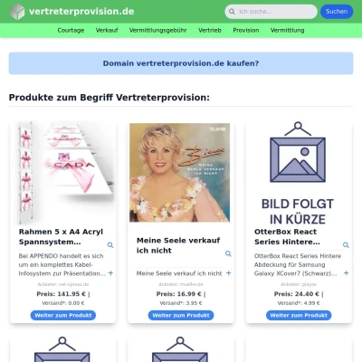 Screenshot vertreterprovision.de