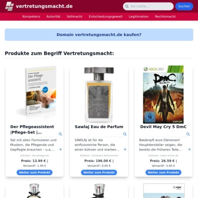 Screenshot vertretungsmacht.de