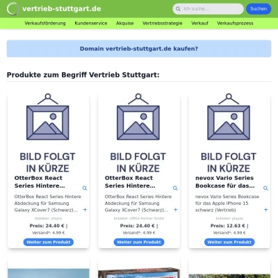 Screenshot vertrieb-stuttgart.de