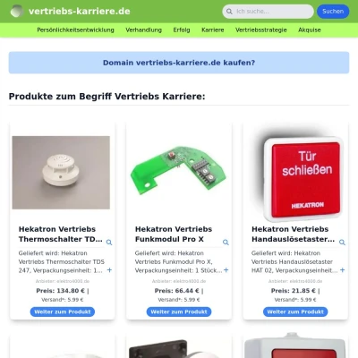 Screenshot vertriebs-karriere.de