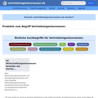 Screenshot vertriebsingenieurwesen.de