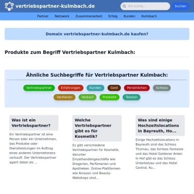 Screenshot vertriebspartner-kulmbach.de