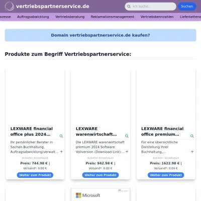 Screenshot vertriebspartnerservice.de