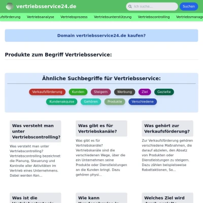 Screenshot vertriebsservice24.de