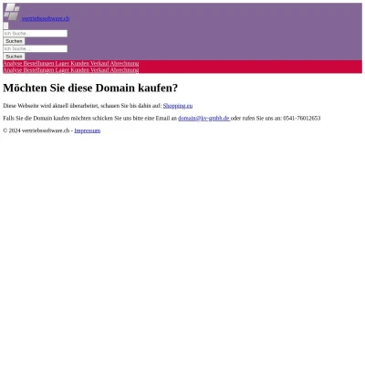 Screenshot vertriebssoftware.ch