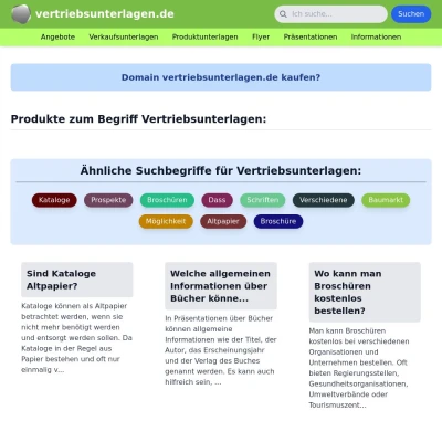 Screenshot vertriebsunterlagen.de