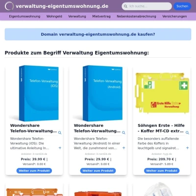 Screenshot verwaltung-eigentumswohnung.de