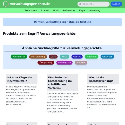 Screenshot verwaltungsgerichte.de