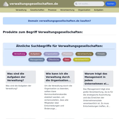 Screenshot verwaltungsgesellschaften.de