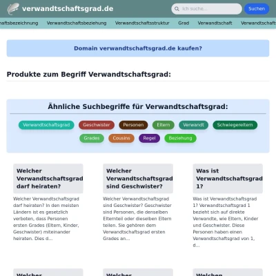 Screenshot verwandtschaftsgrad.de