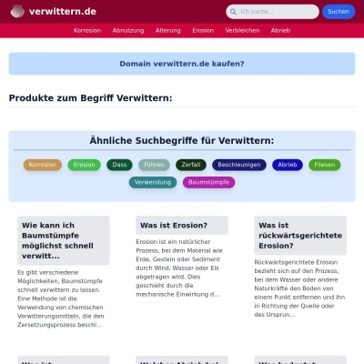 Screenshot verwittern.de