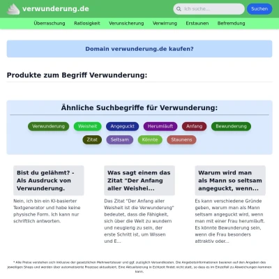 Screenshot verwunderung.de