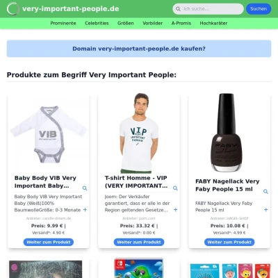Screenshot very-important-people.de