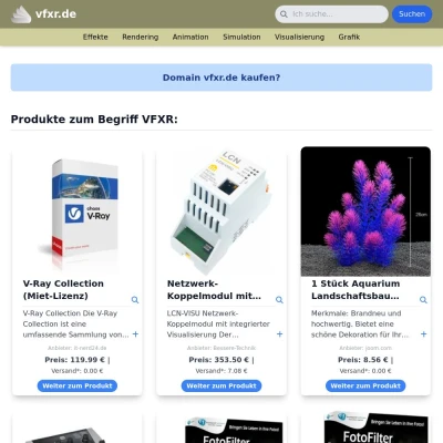 Screenshot vfxr.de