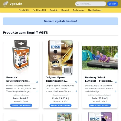 Screenshot vget.de