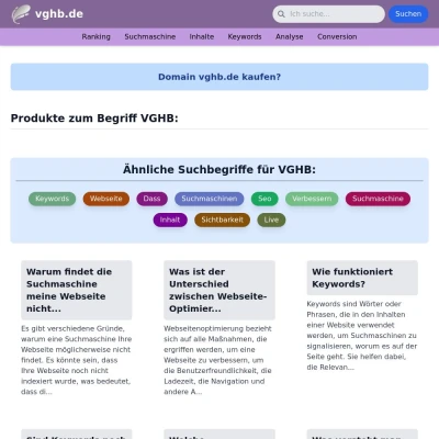 Screenshot vghb.de