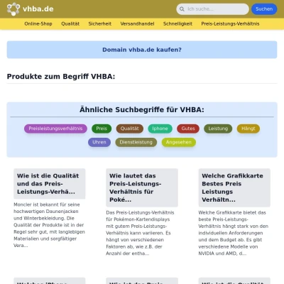 Screenshot vhba.de