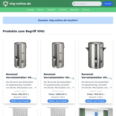 Screenshot vhg-online.de